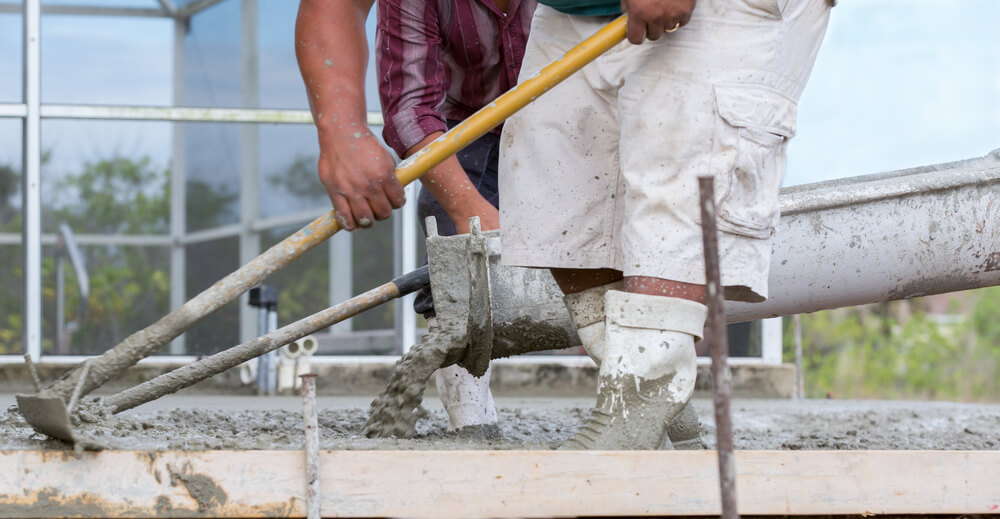 Cement Pour Worker’s Pouring a Cement Patio